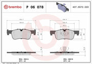 brembo p06078 front brake pads for bmw f20 f22 f23, brembo high performance brake pads close up view, technical specification of brembo front brake pads BREMBO P06078 Front Brake Pads | Fits BMW F20, F22, F23 | High Performance BREMBO P06078 Front Brake Pads for BMW F20 F22 F23 brembo, brake-pads, bmw-parts, front-brake-pads, high-performance-brakes, car-accessories, car-owners, bmw-enthusiasts, ai-generated, auto-parts
