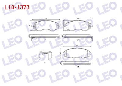 LEO L10-1373 Brake Pad Front with Wear Indicator Hyundai Starex 2.4i 1997-2003 / Starex 2.5 CRDi 1997-2007 / Sta — Brake Pads