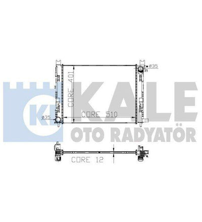 Kale 0518591AB Water Radiator Renault Clio IV/Captur/Dacia Dokker-Duster-Logan-Sandero 12mm — Radiators & Fans