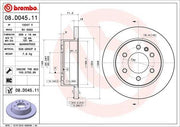 brembo brake disks for mercedes sprinter, front view of brembo brake disks, side view showing dimensions of brembo brake disks BREMBO Brake Disks - Rear for Mercedes Sprinter W907 W910 | 2 Pack BREMBO Brake Disks for Mercedes Sprinter | 2 Pack brembo, brake-disks, mercedes-sprinter, rear-brake-disks, performance-parts, automotive, replacement-parts, car-maintenance, vehicle-accessories, ai-generated