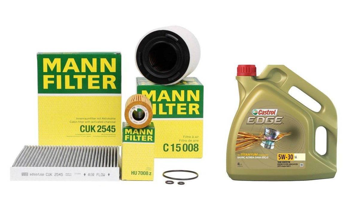 Seat Ibiza 1.6 TDI Scheduled Service Set Mann Castrol with Engine Oil — Auto Parts Hall, Fluids & Chemicals
