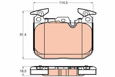 TRW GDB2031 Brake Pad Front BMW F20/F21/F30/F31/F34/F36 1/3/4 Series 11-18 — Brake Pads