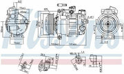 nissens-ac-compressor-890302, nissens-compressor-technical-specifications Nissens AC Compressor 890302 | Klima Kompresörü F 20 / 30 116 / 316 N 13 for Car Owners & Mechanics Nissens AC Compressor 890302 | For Car Owners & Mechanics nissens, ac-compressor, auto-parts, car-maintenance, automotive-technology, mechanics-tools, vehicle-repair, air-conditioning, car-owners, ai-generated