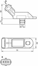 BOSCH Pressure Sensor 0261230216 — Vehicle Sensors & Switches