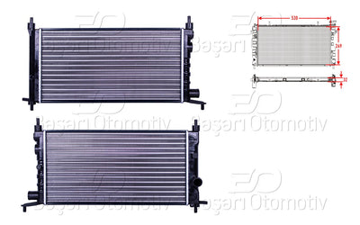 AUTOLUX 2113079-22 Su Radiator Mechanical Mt 530X269x32 Opel Corsa B Combo B 1.2 93 > — Radiators & Fans