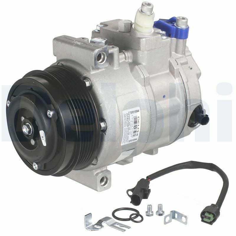 delphi climate compressor tsp0159944 front view, delphi climate compressor tsp0159944 back view DELPHI TSP0159944 - Climate Compressor for W203-W204 E-Series (W211) & 07-Sprinter | Durable & Reliable DELPHI Klima Kompresörü TSP0159944 delphi, climate-compressor, automotive-parts, air-conditioning, w203, w204, w211, sprinter, car-maintenance, ai-generated