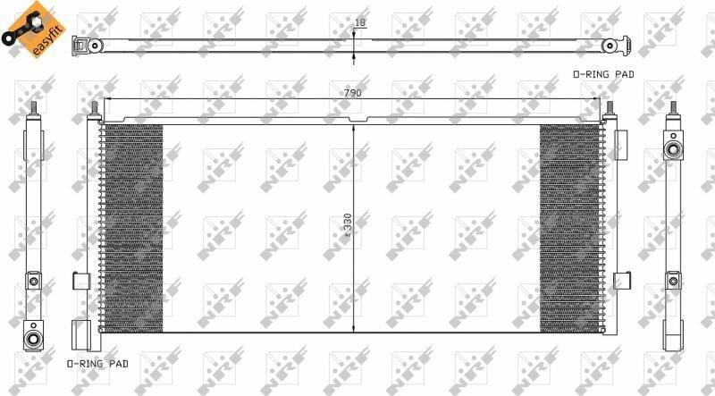 nrf 35892 climate radiator for volvo fh16 1993, aluminum construction of volvo fh16 climate radiator NRF Volvo FH16 1993 Climate Radiator - Durable Aluminum Construction for Mechanics and Vehicle Owners | 31.1 in x 13 in x 0.83 in Volvo FH16 1993 Climate Radiator | NRC 35892 volvo-fh16, climate-radiator, nrf, vehicle-parts, aluminum-radiator, mechanics, car-owners, auto-parts, air-conditioning, ai-generated