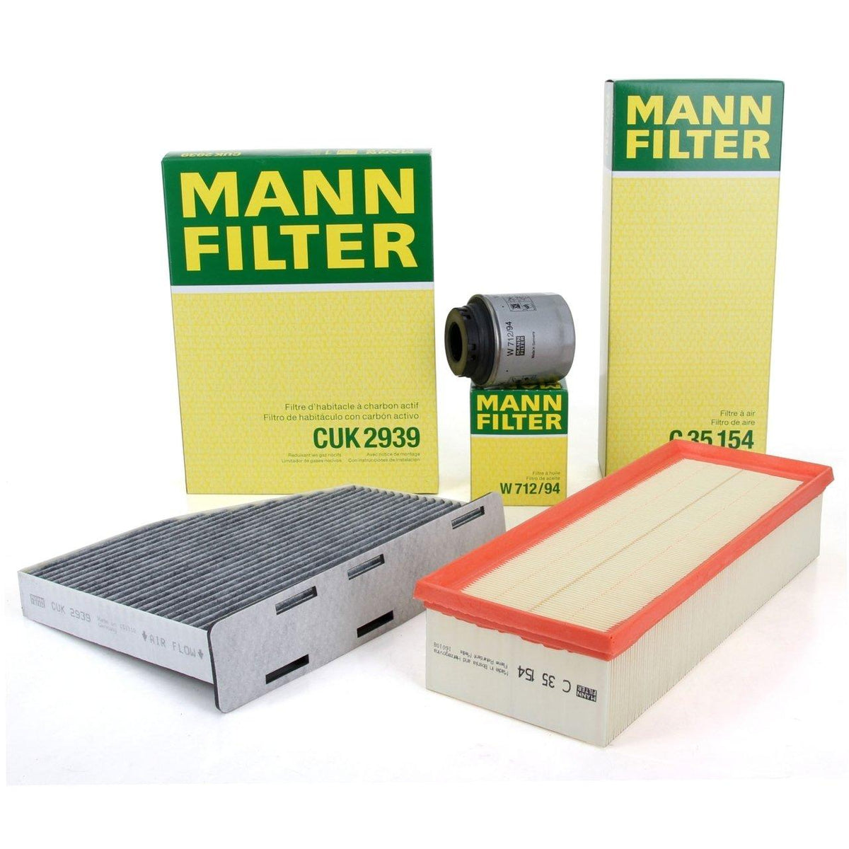 Mann Volkswagen Tiguan 2008 - 2010 1.4 TSI Maintenance Filter Set — Maintenance & Service Kits