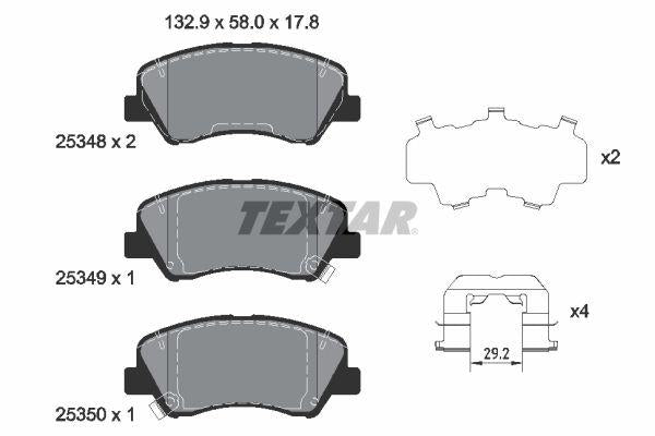 Textar 2534801 Textar Brake Pad Blue Rio 11 Front Accent Blue i20 15- Rio Ceed Cerato — Brake Pads