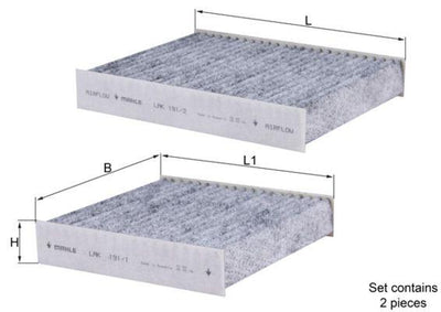 Mahle LAK191-S Cabin Air Filter C3 III/DS3/C3 Picasso/P208/P207 Automatic A/C with Carbon — Air & Cabin Filters