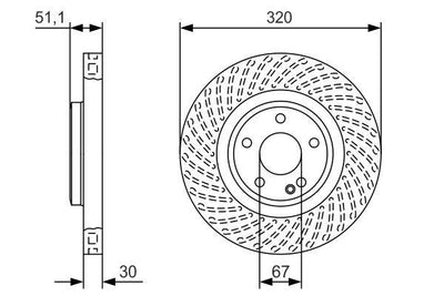 Bosch 0986479A59 Disc Front (Ad) 12-A-Series (A250) B-Series (B250) Coated | Set of 2