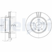 delphi-brake-disk-vito-front-view, delphi-brake-disk-vito-side-view DELPHI Brake Disk for Vito Minibus - Ventilated, 5 Holes | 276 mm Diameter, 22 mm Thickness DELPHI Brake Disk Vito Minibus 276mm delphi-brake-disk, vito-minibus-brake-disk, ventilated-brake-disk, braking-systems, automotive-parts, vehicle-maintenance, mechanics-tools, car-parts, brake-disks, ai-generated