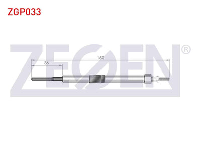 Zegen ZGP033 Glow Plug 11V Toyota Auris (Zre15) 1.4D-4D 2007-2012 /Corolla (E15_) 1.4D-4D 2007-2012 /Yaris (P — Coils & Plugs