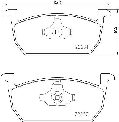 Hella Pagid 8DB 355 032-951 Front Brake Pad. Golf7-A3-Leon-Octavia — Brake Pads