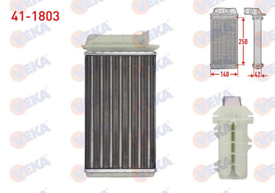 Veka 41-1803 Heater Core Mechanical Fiat Marea (185) 1.6i 16V 1996-2007 — Heater & Blower