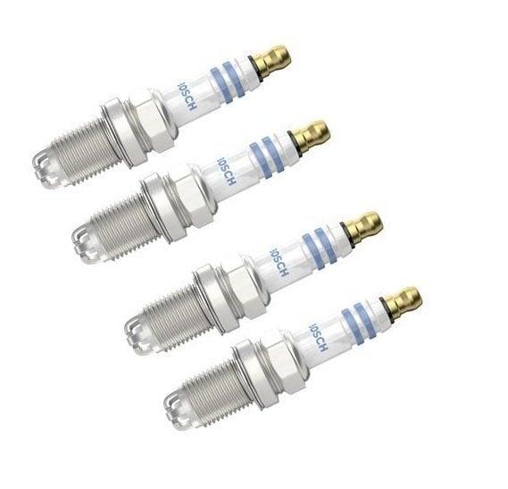 Bosch Spark Plug Set for Mercedes Benz W210 E200 - 4 Original Plugs — Coils & Plugs