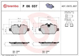 BREMBO P06037 Rear Brake Pads for BMW E87 E90
