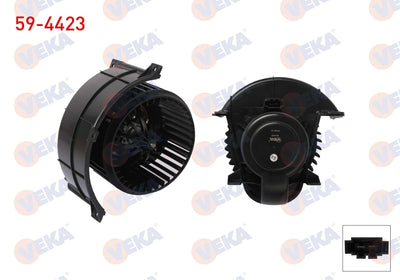 Veka 59-4423 Heater Motor Volkswagen Amarok (2Ha) 2010-/ Touareg (7La) 2002-2010 / Porsche Cayenne (9Pa) 20 — Heater & Blower