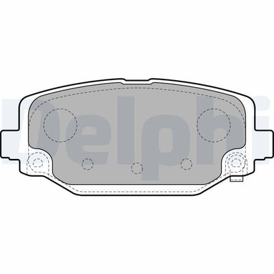 Delphi LP2499 Brake Pad Rear Freemont 2.0 Chrysler Grand Voyager V Rt 3.6 11-Voyager 2.8 11-14 — Brake Pads
