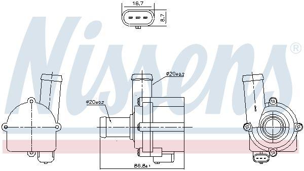 Nissens 832121 Ek Water Pump (VW Passat 13-Audi A4 13-A5 12 -) — Water Pump & Thermostat