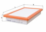 MAHLE LX3811 Air Filter - Compatible with 14-C-Series (W204-W205) & E-Series (W212-W213) — Air & Cabin Filters