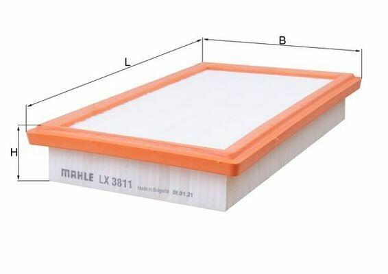 mahle LX3811 air filter side view, mahle LX3811 air filter top view, mahle LX3811 air filter packaging MAHLE LX3811 Air Filter - Compatible with 14-C-Series (W204-W205) & E-Series (W212-W213) | Standard Size MAHLE Air Filter LX3811 | 14-C-Series & E-Series mahle, air-filter, car-maintenance, automotive-parts, 14-c-series, e-series, vehicle-parts, mechanics, car-owners, ai-generated