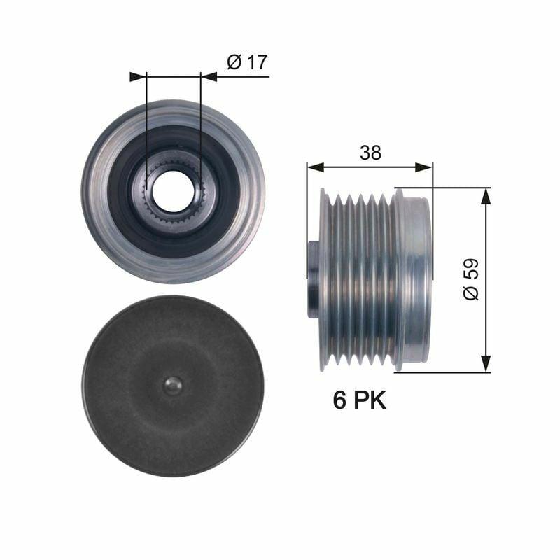 gates-oap7130-alternator-pulley, gates-alternator-pulley-technical-specifications GATES OAP7130 | Alternator Pulley for 07-Boxer-Ducato-Jumper 3.0HDi - Ideal for Mechanics and Car Owners GATES OAP7130 | Alternator Pulley for 3.0HDi Vehicles gates, alternator-pulley, car-parts, mechanics-tools, auto-repair, 3.0hdi, durable-parts, car-owners, vehicle-maintenance, ai-generated