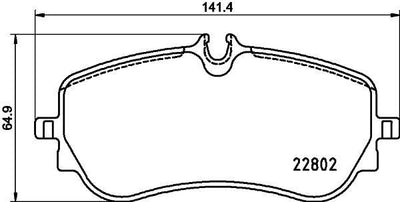 Hella 8DB355037-751 Brake Pad Rear Crafter 17 > Amarok 18 > Man Tge 17 > — Brake Pads