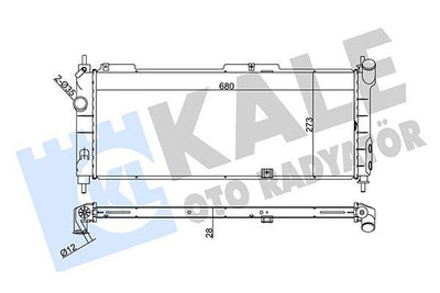 Kale 371100 Radiator Opel Combo/Corsa B/Tigra 94-01 X14XE +AC +MS — Radiators & Fans