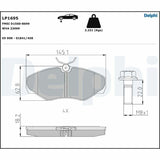 Delphi LP1695 Front Brake Pads Set - Disc Brake for Traffic & Vivaro