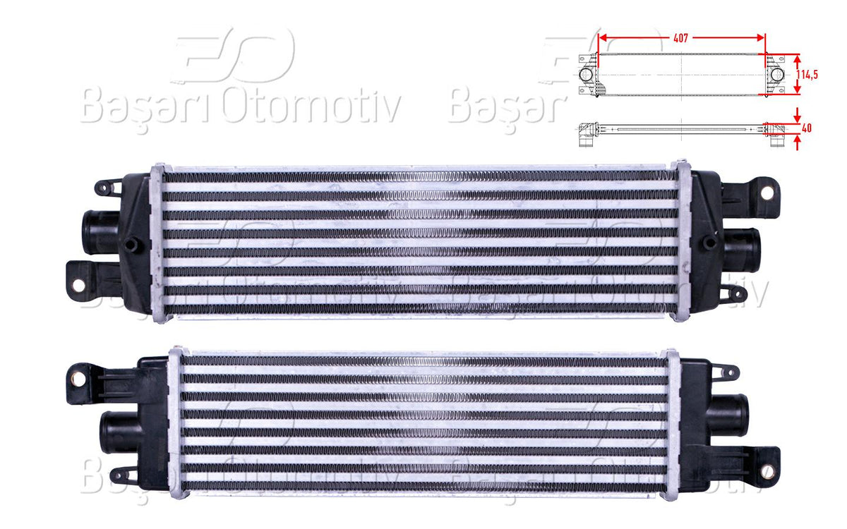 Wisco 3113805-00 Turbo Radiator (Intercooler) 407X114,5X40 Fiat Albea Palio 1.3 JTD 1.3 JTD Multijet 03 > — Radiators & Fans