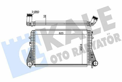 Kale Intercooler Radiator 342380 - Compatible with VW Caddy, Golf and 4 more models — Radiators & Fans