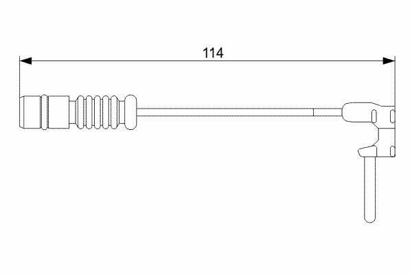 BOSCH Balata Fişi On for Mercedes W163, Close-up of BOSCH brake component, Technical specifications of BOSCH Balata Fişi On BOSCH Balata Fişi On (1987473011) - For Mercedes W163 Owners | 4.5 inch BOSCH Balata Fişi On for Mercedes W163 | 114 mm bosch, balata-fisi-on, mercedes-w163, brake-component, car-accessories, vehicle-safety, disk-brake, durable-parts, automotive-repair, ai-generated