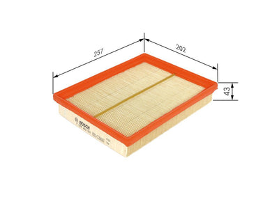 Bosch F026400301 Air Filter Kia Magentis II / Carens III