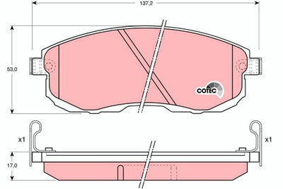 TRW GDB1003 Brake Pad Front Juke F15 1.6 DiG-T / Maxima III / Tiida / 350Z / Pulsar / Sx4 1.6 — Brake Pads