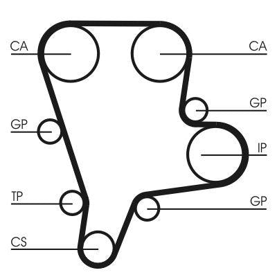 CONTINENTAL CTAM CT1122 Timing Belt Hyundai