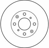 TRW DF4152 Disc Brake - Ventilated Disc for Honda Jazz 2002-2004 — Brake Rotors & Drums