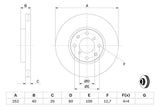 BOSCH 0986479308 Front Brake Disc Set for Agila Swift III — Brake Rotors & Drums