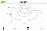 VALEO 197544 Rear Brake Disc for A3, Leon, and Octavia — Brake Rotors & Drums