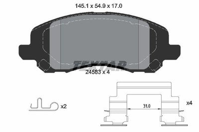 Textar 2458301 Brake Pad Sebring / Compass / Patriot Front