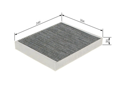 Bosch 1987435575 Cabin Air Filter Astra K Insignia B Mokka Meriva B with Carbon — Air & Cabin Filters