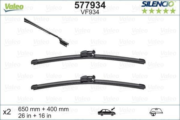 VALEO Wiper Blade Set 65 + 40 cm - Left-Hand Drive Cars — Wipers