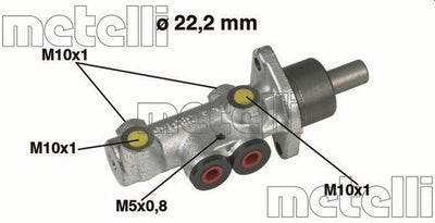 Metelli 05-0353 ABS Master Cylinder - Durable Design for Fiat Doblo and Albea — Brake Hydraulics