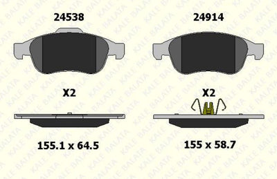 Kale Front Brake Pad Set - Compatible with Dacia Duster 1.5 dCi — Brake Pads