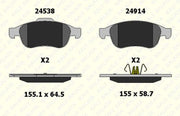 front brake pad set for dacia duster 1.5 dci, kale brake pads installed on vehicle Kale Front Brake Pad Set - Compatible with Dacia Duster 1.5 dCi | Reliable Performance Kale Front Brake Pad Set for Dacia Duster 1.5 dCi brake-pads, dacia-duster, front-brake-pad-set, kale, car-owners, vehicle-safety, auto-parts, brake-replacement, reliable-performance, ai-generated
