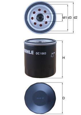 Mahle OC1063 Oil Filter Ford Fiesta/Focus 12-/B-Max/C-Max II-III/LR Freelander II/Evoque/XJ/F-Pace/XF/XE — Oil Filters