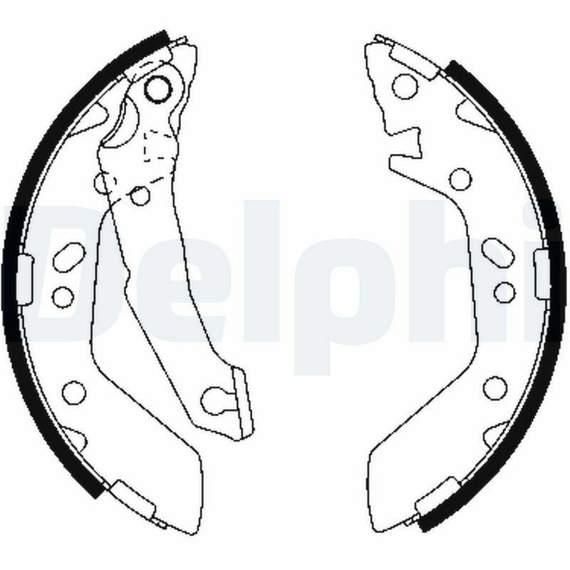 Delphi Brake Shoe Accent I (X-3) and II - 180x37mm — Brake Cables & Hardware