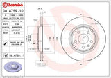 BREMBO Brake Discs 08.A759.10 - VW A4 A5 Q5 A6 — Brake Rotors & Drums