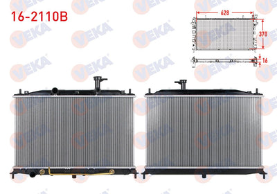 Veka 16-2110B Water Radiator Brazing Hyundai Accent Era 1.4i 16V A-T 2006-2012 — Radiators & Fans