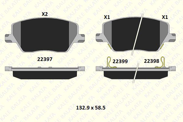 Kale 2239719205KD13 Fiat Egea 2015- 1.3 D 1.4 1.6 Front Brake Pad Set — Brake Pads